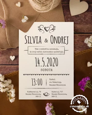 svadobné oznámenia vintage, rustikálne svadobné oznámenia