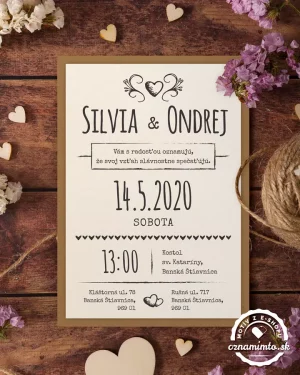 svadobné oznámenia vintage, rustikálne svadobné oznámenia