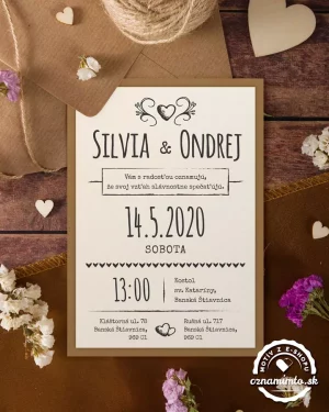 svadobné oznámenia vintage, rustikálne svadobné oznámenia