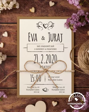 svadobné oznámenia vintage, rustikálne svadobné oznámenia