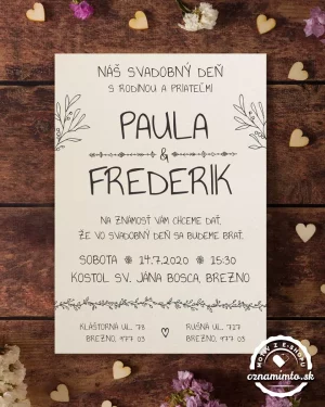 svadobné oznámenia s čipkou a jutou