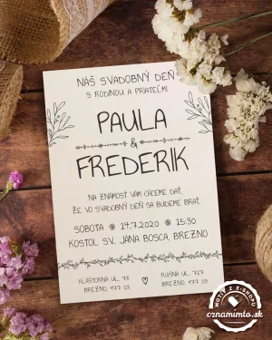 svadobné oznámenia s čipkou a jutou