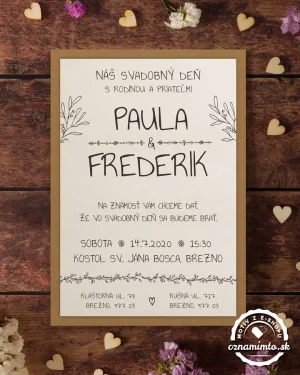 svadobné oznámenia s čipkou a jutou