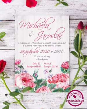 svadobné oznámenia šípová ruža