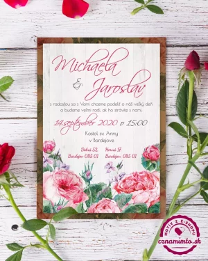 svadobné oznámenia šípová ruža