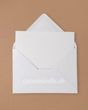 Biele obálky na oznámenia a pozvánky rozmer C6
