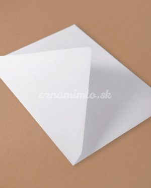 Biele obálky na oznámenia a pozvánky rozmer C6