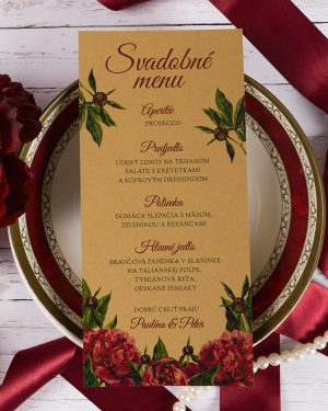 svadobne menu bordove pivone
