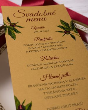 svadobne menu bordove pivone
