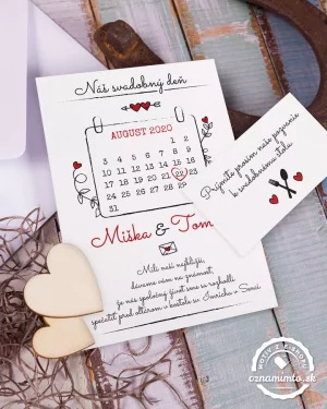 Jednoduché svadobné oznámenie www.oznamimto.sk