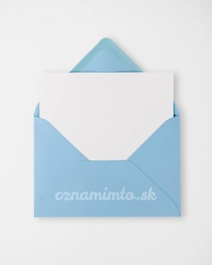 Svetlo modré obálky na oznámenia a pozvánky rozmer C6