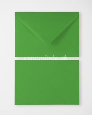 Zelené obálky na oznámenia a pozvánky rozmer C6