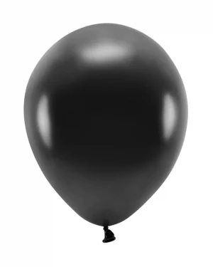Metalické čierne latexové balóny s priemerom 30cm.