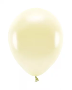 Metalické krémové latexové balóny s priemerom 30cm.