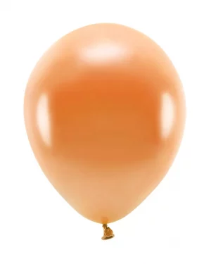 Metalické oranžové latexové balóny s priemerom 30cm.