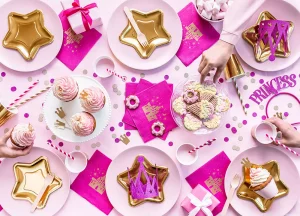 Ružové papierové slamky na oslavu, svadbu, párty