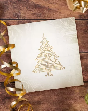 vianočný pozdrav / firemná PF karta / firemný vianočný pozdrav / vianočné prianie / pohľadnica / pf 2022 IT motív