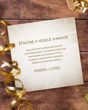 vianočný pozdrav / firemná PF karta / firemný vianočný pozdrav / vianočné prianie / pohľadnica / pf 2022 IT motív