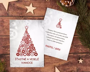 vianočný pozdrav / firemná PF karta / firemný vianočný pozdrav / vianočné prianie / pohľadnica / pf 2022 strojárenský motív