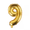 Balón číslo 9 deväť fóliový zlatý 35cm