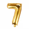 Balón číslo 7 sedem fóliový zlatý 35cm