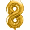 Balón číslo 8 osem fóliový zlatý 86cm