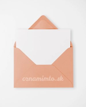 Lososové obálky na oznámenia a pozvánky rozmer C6