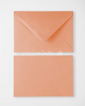 Lososové obálky na oznámenia a pozvánky rozmer C6