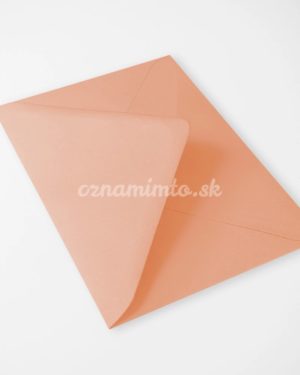 Lososové obálky na oznámenia a pozvánky rozmer C6