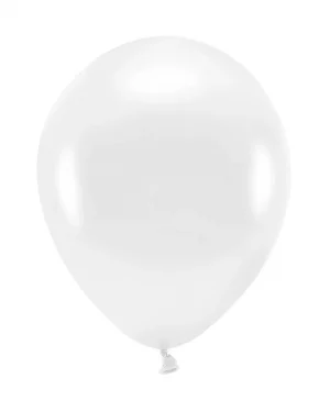 Metalické biele balóny 30cm