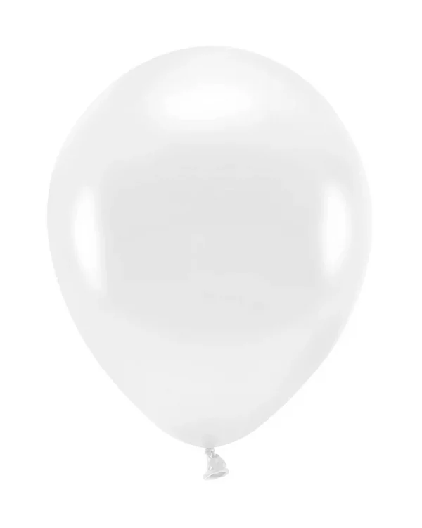 Metalické biele balóny 30cm