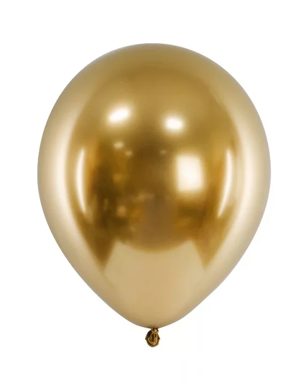 zlaté metalické chrómové balóny