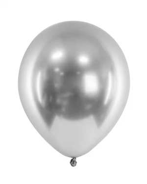 Strieborné metalické chrómové balóny