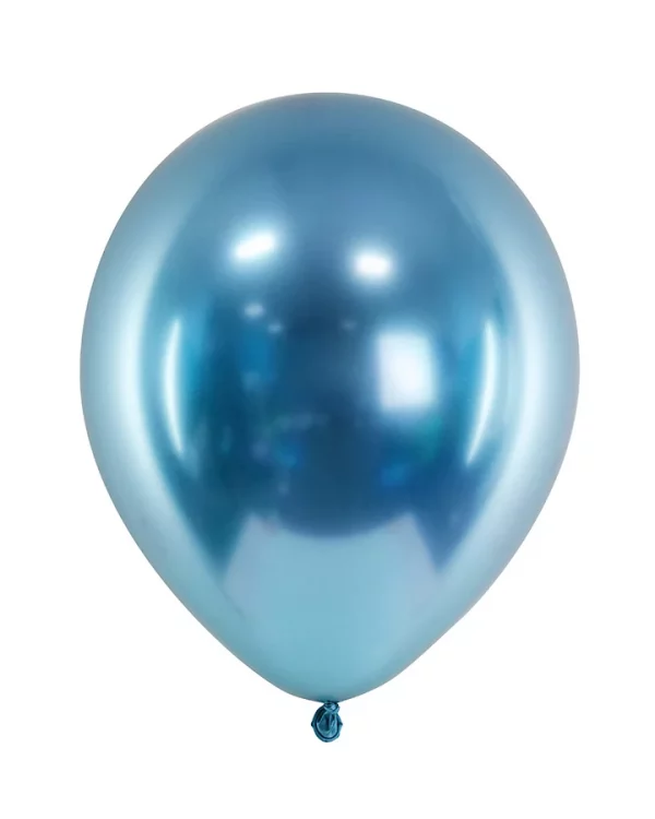 Modré metalické chrómové balóny