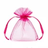 Organzové vrecko sýto ružové