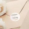 Mini nálepky na svadobné obálky alebo darčeky s elegantným motívom
