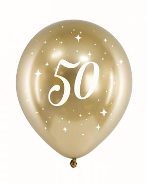 Zlaté narodeninové balóny 50