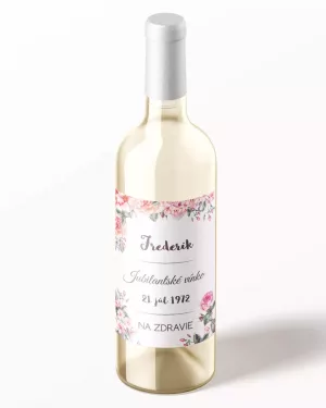 Etikety na víno alebo pálenku s vlastným motívom Šípové ruže
