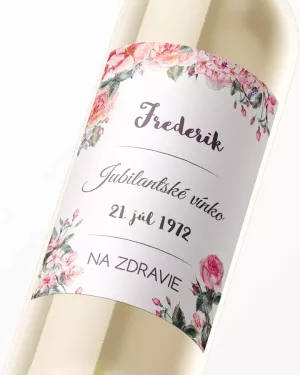 Etikety na víno alebo pálenku s vlastným motívom Šípové ruže