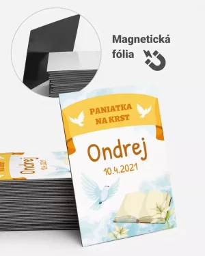 Magnetky z krstu alebo detskej oslavy, pamätné magnetky z krstu motív sväté písmo