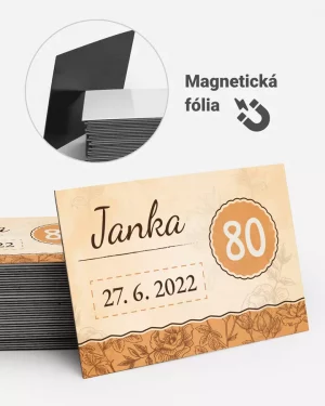 Pamätné magnetky z oslavy, motív ruže