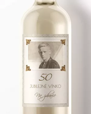 Etikety na víno alebo pálenku s vlastným motívom Vintage 03 s fotkou