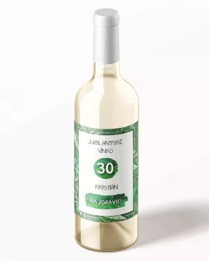 Etikety na víno alebo pálenku s vlastným motívom Greenery