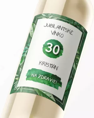 Etikety na víno alebo pálenku s vlastným motívom Greenery