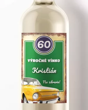 Etikety na víno alebo pálenku s vlastným motívom Slovenské retro