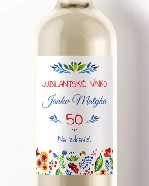 Etikety na víno alebo pálenku s vlastným motívom Folklórny motív