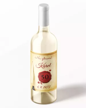 Etikety na víno alebo pálenku s vlastným motívom Starý zvitok