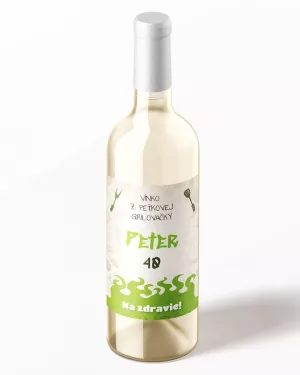 Etikety na víno alebo pálenku s vlastným motívom Grilovačka 01