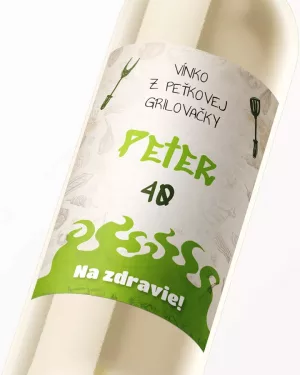 Etikety na víno alebo pálenku s vlastným motívom Grilovačka 01