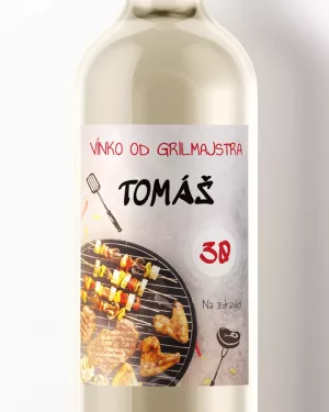 Etikety na víno alebo pálenku s vlastným motívom Grilovačka 02